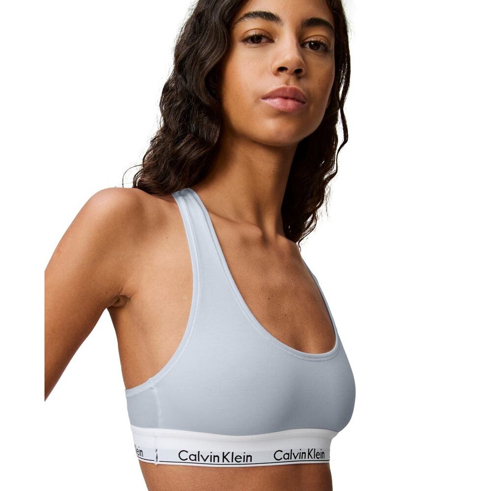 Calvin Klein Women's Modern Cotton Bralette Blue Size L 0914